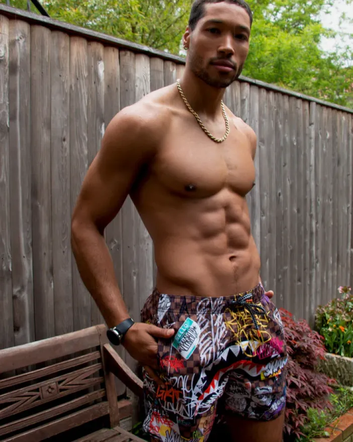SHARKS IN PARIS JETSKI SWIM TRUNKS>SPRAYGROUND Outlet