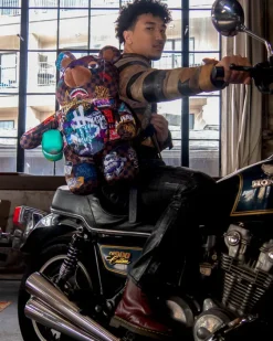 SHARKS IN PARIS THE RIZZ MONEYBEAR TEDDYBEAR BACKPACK><noscript><img width=