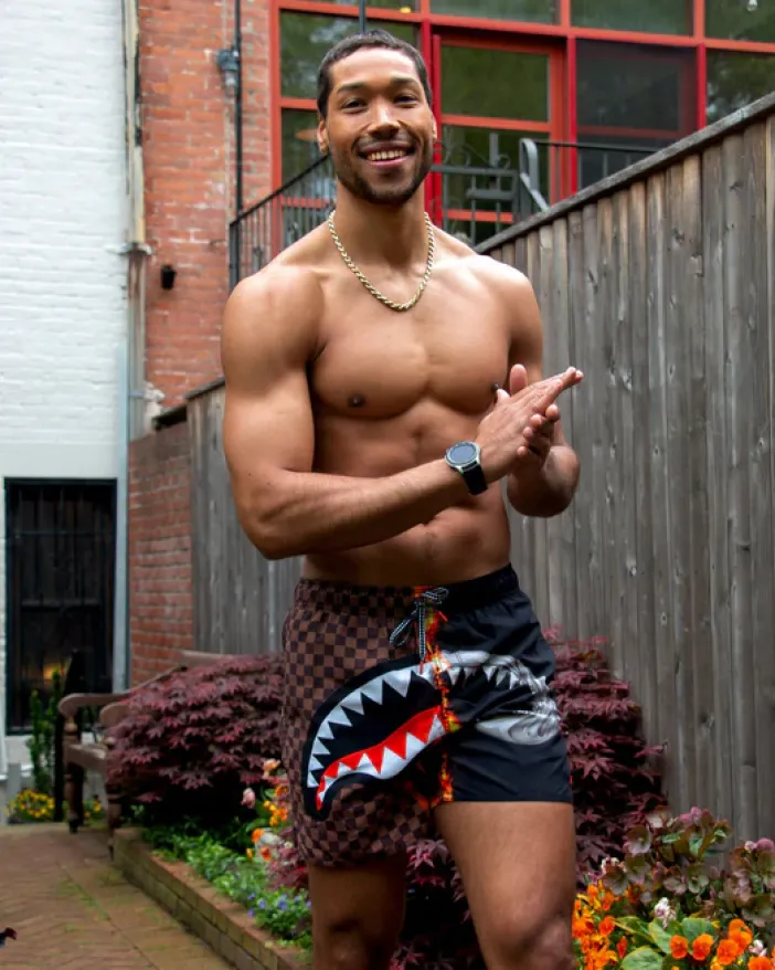 SHARKS IN PARIS UNSTOPPABLE SWIM TRUNKS>SPRAYGROUND Outlet