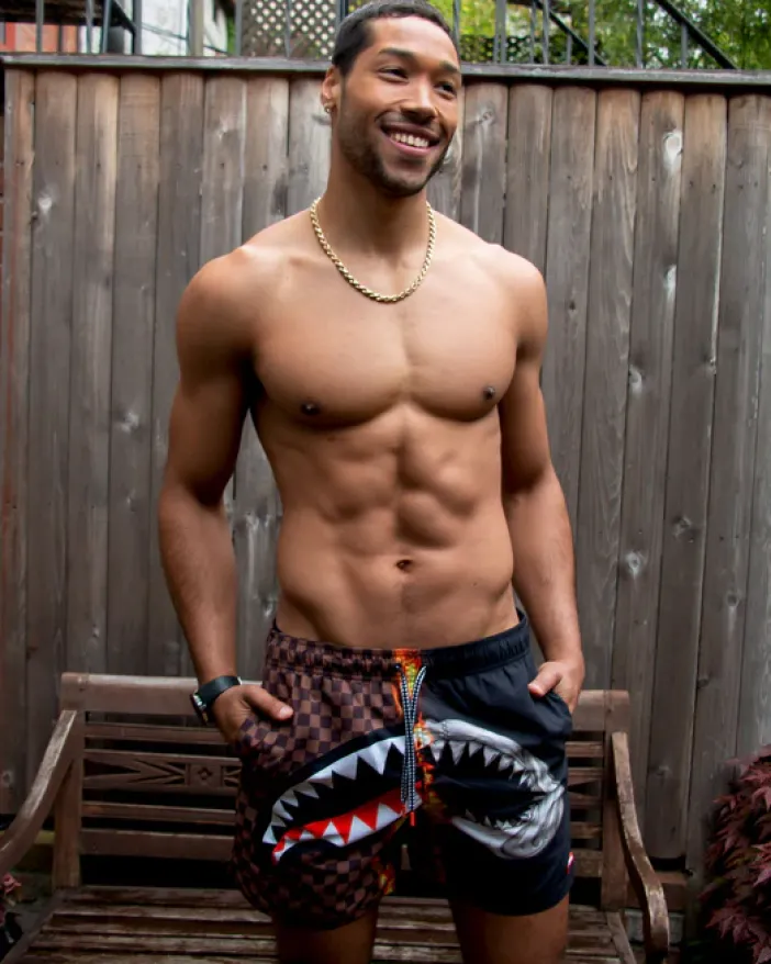 SHARKS IN PARIS UNSTOPPABLE SWIM TRUNKS>SPRAYGROUND Outlet