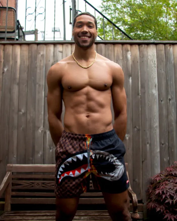 SHARKS IN PARIS UNSTOPPABLE SWIM TRUNKS>SPRAYGROUND Outlet