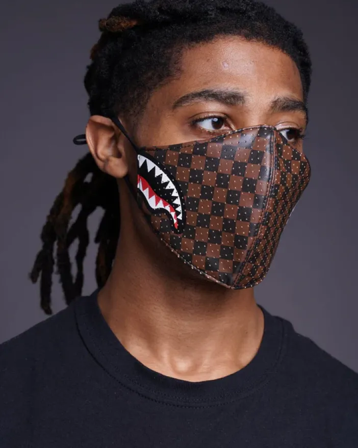 SHARKS IN PARIS VEGAN LEATHER FACE MASK>SPRAYGROUND New