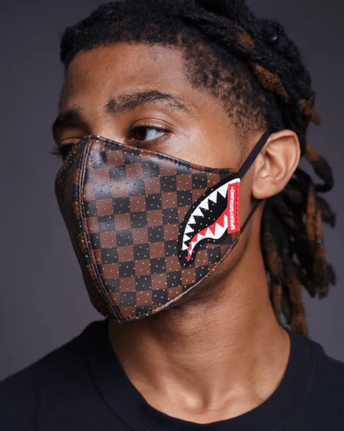 SHARKS IN PARIS VEGAN LEATHER FACE MASK>SPRAYGROUND New