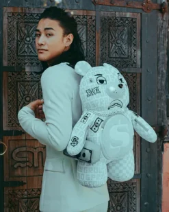 SPLIT THE CHECK (PEARL) MONEYBEAR TEDDYBEAR BACKPACK>SPRAYGROUND