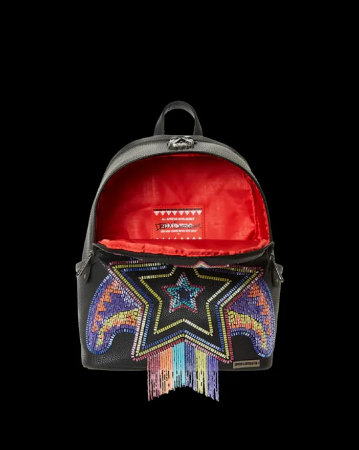 STAR RACER A.I.7 SANDFLOWER COLLAB BEADED SAVAGE BACKPACK>SPRAYGROUND New