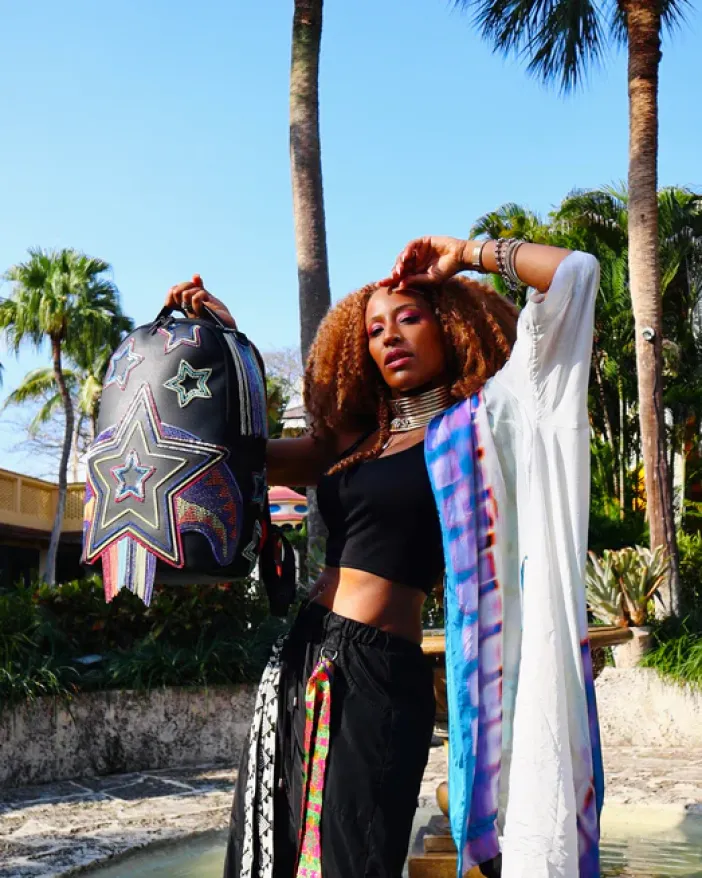 STAR RACER A.I.7 SANDFLOWER COLLAB BEADED BACKPACK>SPRAYGROUND Online
