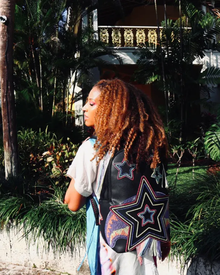 STAR RACER A.I.7 SANDFLOWER COLLAB BEADED BACKPACK>SPRAYGROUND Online