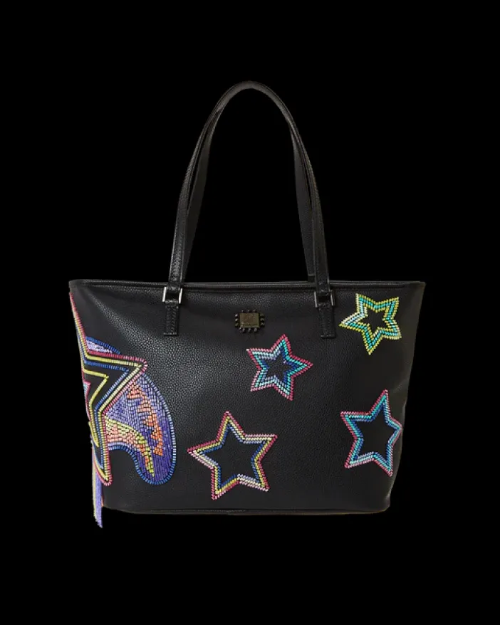 STAR RACER A.I.7 SANDFLOWER COLLAB BEADED TOTE>SPRAYGROUND Hot