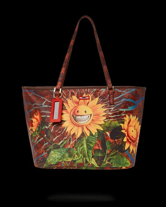 SUNFLOWER GRIN RON ENGLISH COLLAB TOTE>SPRAYGROUND New