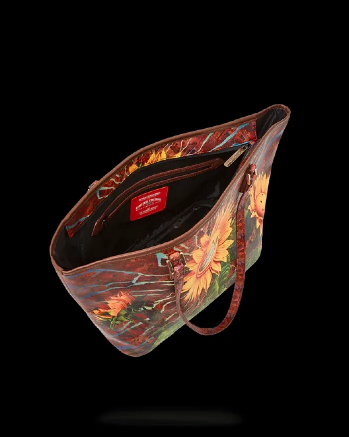 SUNFLOWER GRIN RON ENGLISH COLLAB TOTE>SPRAYGROUND New