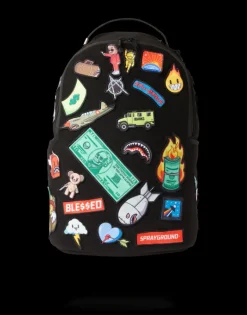 THE 32 REMOVABLE PATCHES VELCRO BACKPACK>SPRAYGROUND Discount