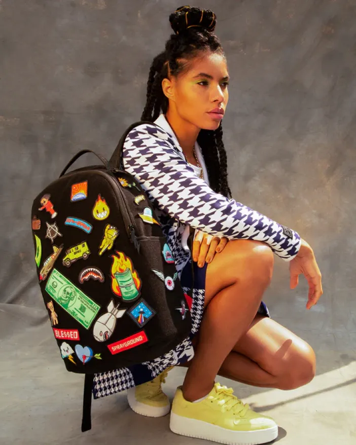 THE 32 REMOVABLE PATCHES VELCRO BACKPACK>SPRAYGROUND Discount