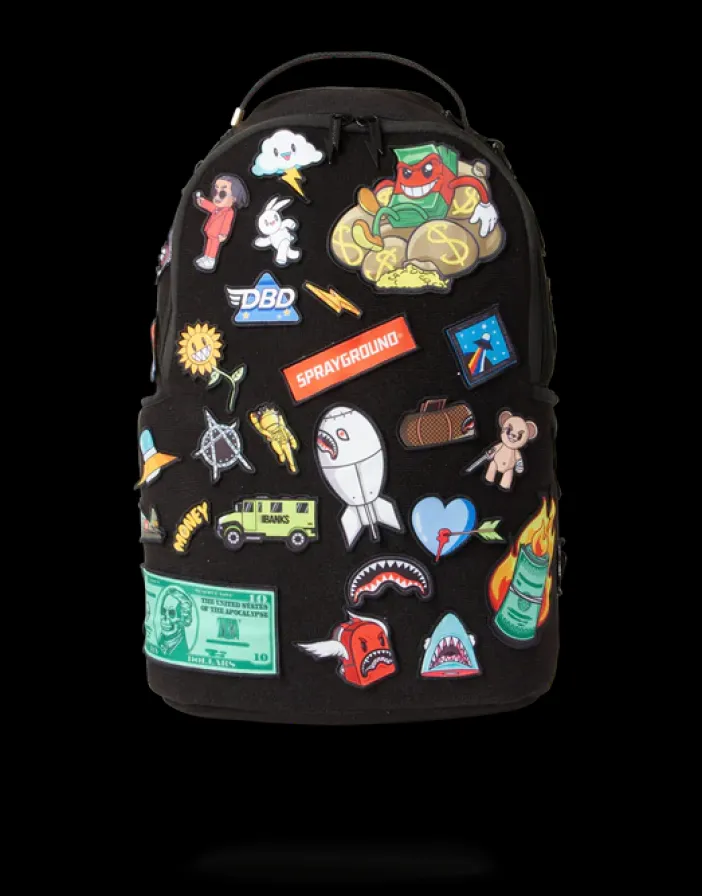 THE 32 REMOVABLE PATCHES VELCRO BACKPACK>SPRAYGROUND Discount