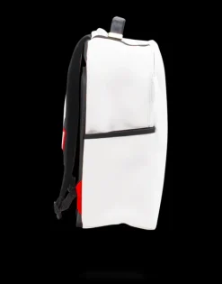 THE DIY WHITE BACKPACK (VEGAN LEATHER u0026 INNER MONEY LINING) u0026 MARKERS INCLUDED><noscript><img width=