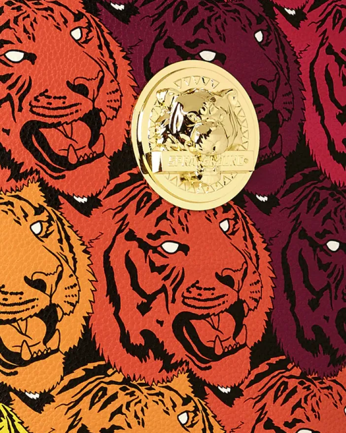 TIGER ROAR GOLD PLATED BACKPACK>SPRAYGROUND