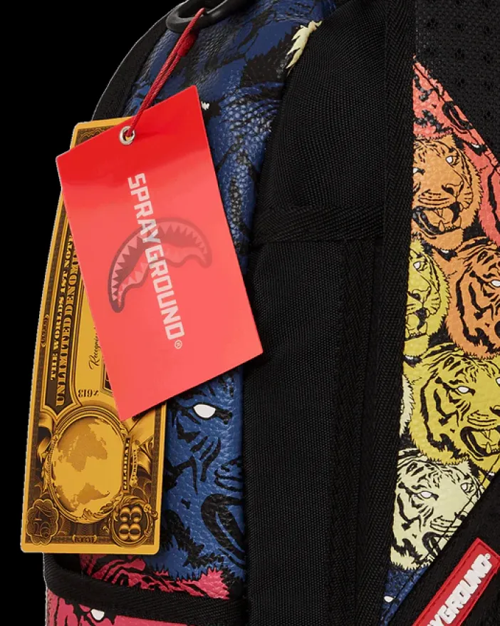 TIGER ROAR GOLD PLATED BACKPACK>SPRAYGROUND