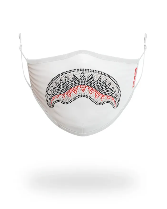 TRINITY DIAMOND SHARK (WHT) POLYESTER FACE MASK>SPRAYGROUND Best