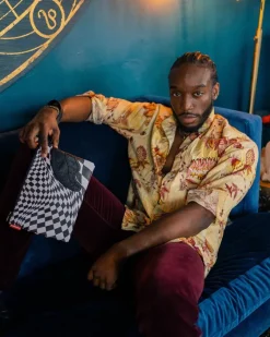 TRIPPY CHECK CROSSOVER CLUTCH>SPRAYGROUND