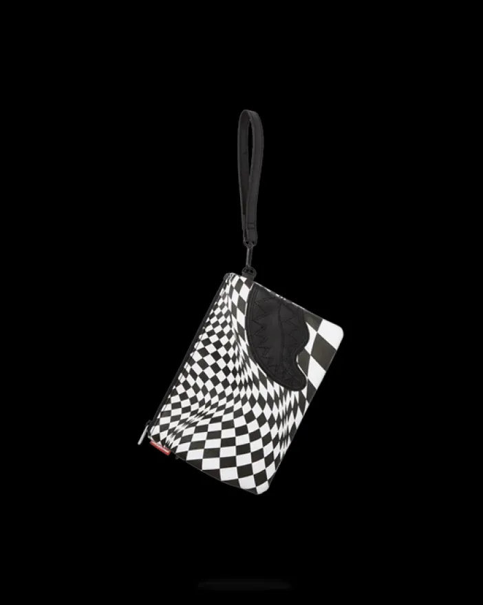 TRIPPY CHECK CROSSOVER CLUTCH>SPRAYGROUND