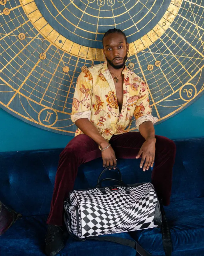 TRIPPY CHECK DUFFLE>SPRAYGROUND Clearance