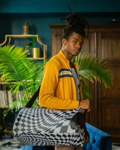 TRIPPY CHECK DUFFLE><noscript><img width=