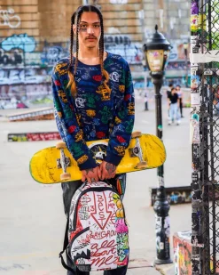 TRI-SPLIT GRAFFITI BACKPACK (DLXV)><noscript><img width=