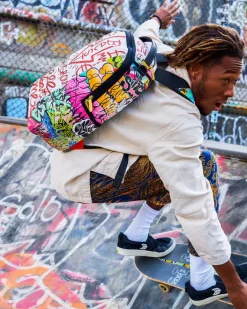 TRI-SPLIT GRAFFITI BACKPACK (DLXV)><noscript><img width=