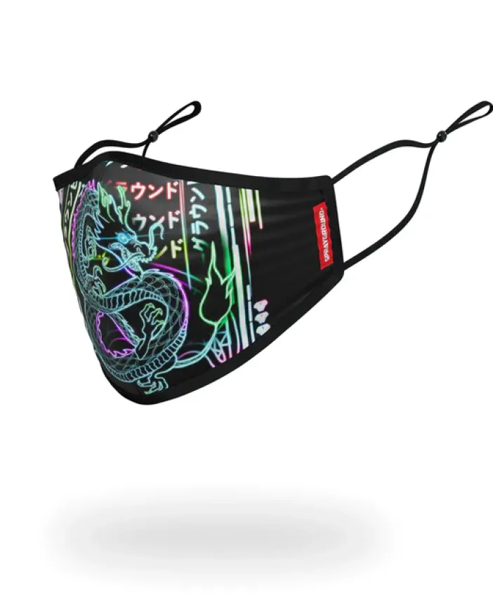 u30cau30a4u30c8u30c9u30e9u30b4u30f3 (NITE DRAGON) FACE MASK>SPRAYGROUND Hot