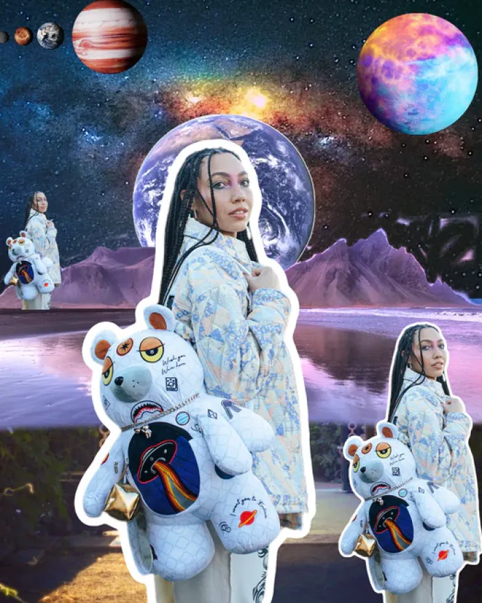 UFO SPACED OUT MONEYBEAR TEDDYBEAR BACKPACK>SPRAYGROUND Online