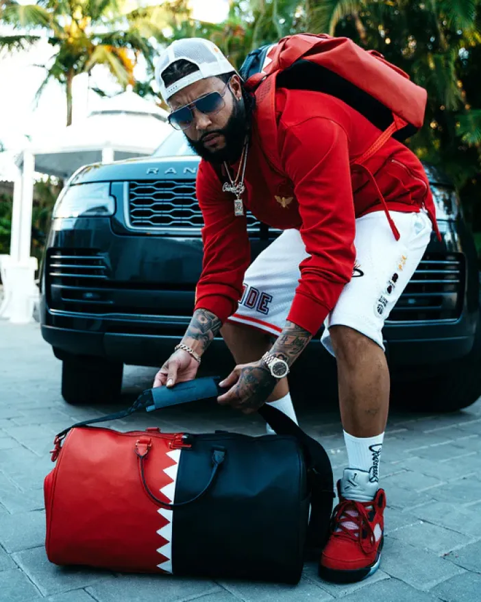 VERTICAL SHARK CUT u0026 SEW DUFFLE>SPRAYGROUND Best