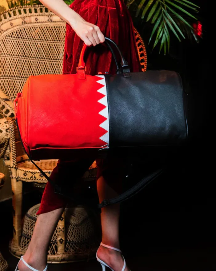 VERTICAL SHARK CUT u0026 SEW DUFFLE>SPRAYGROUND Best