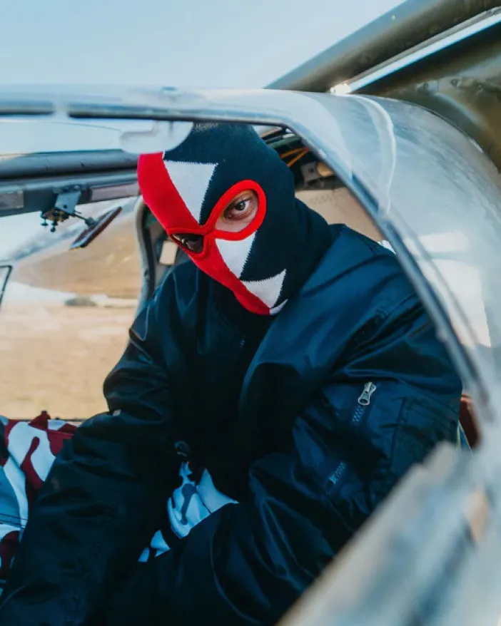 VERTICAL SHARK SKI MASK>SPRAYGROUND
