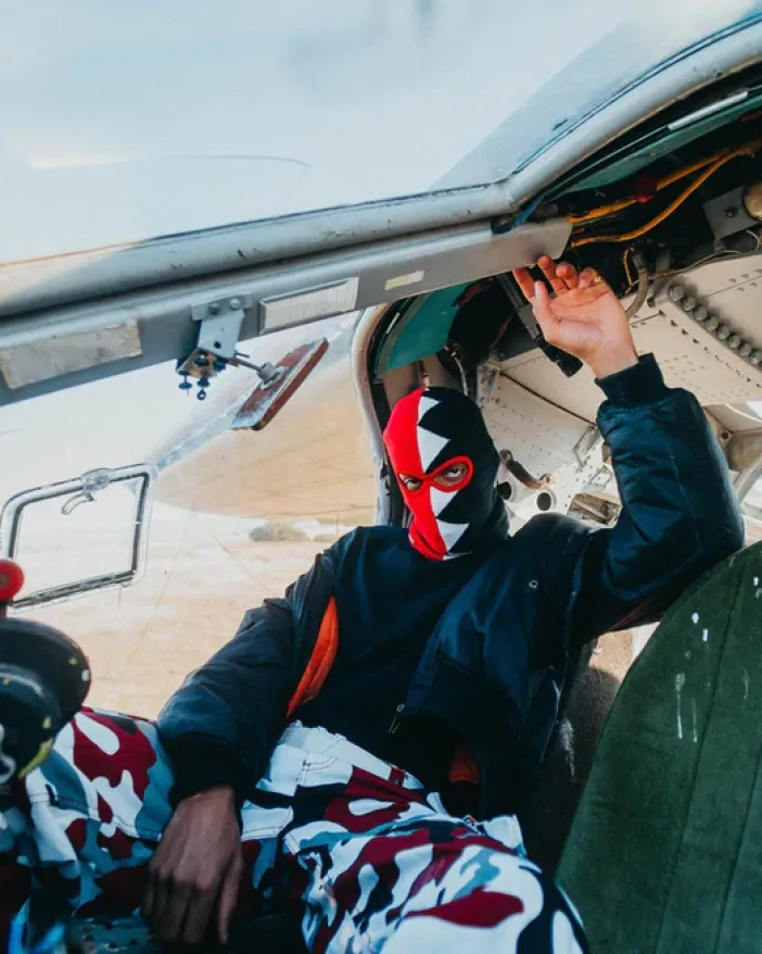 VERTICAL SHARK SKI MASK>SPRAYGROUND