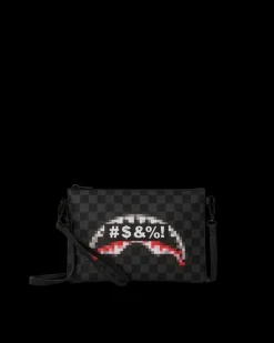 'WHAT THE BEEP' SHARK CROSSOVER CLUTCH>SPRAYGROUND New