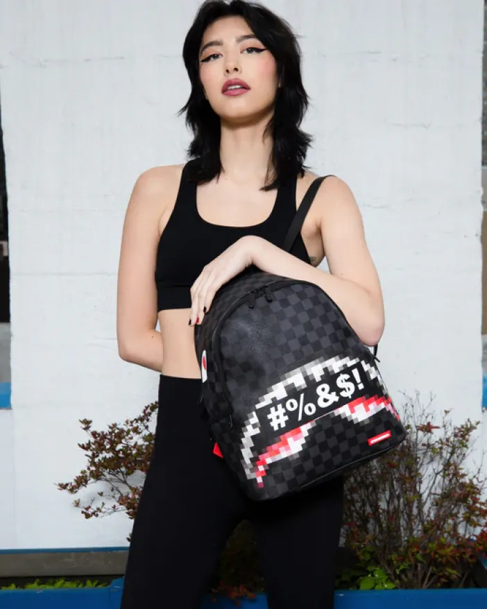 'WHAT THE BEEP' SHARK SAVAGE BACKPACK>SPRAYGROUND New