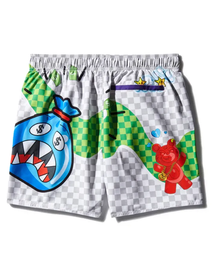 WTF ART SHOTO SWIM TRUNKS>SPRAYGROUND Clearance