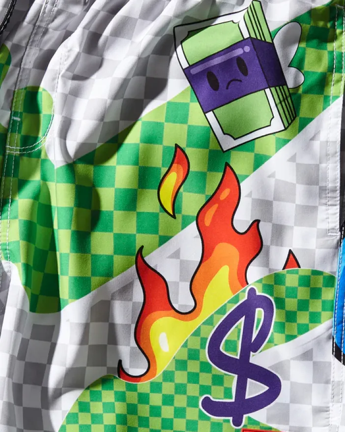 WTF ART SHOTO SWIM TRUNKS>SPRAYGROUND Clearance