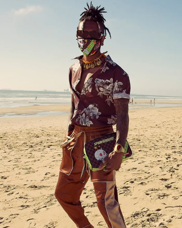 WTF THUNDER SHARK FACE MASK>SPRAYGROUND Discount