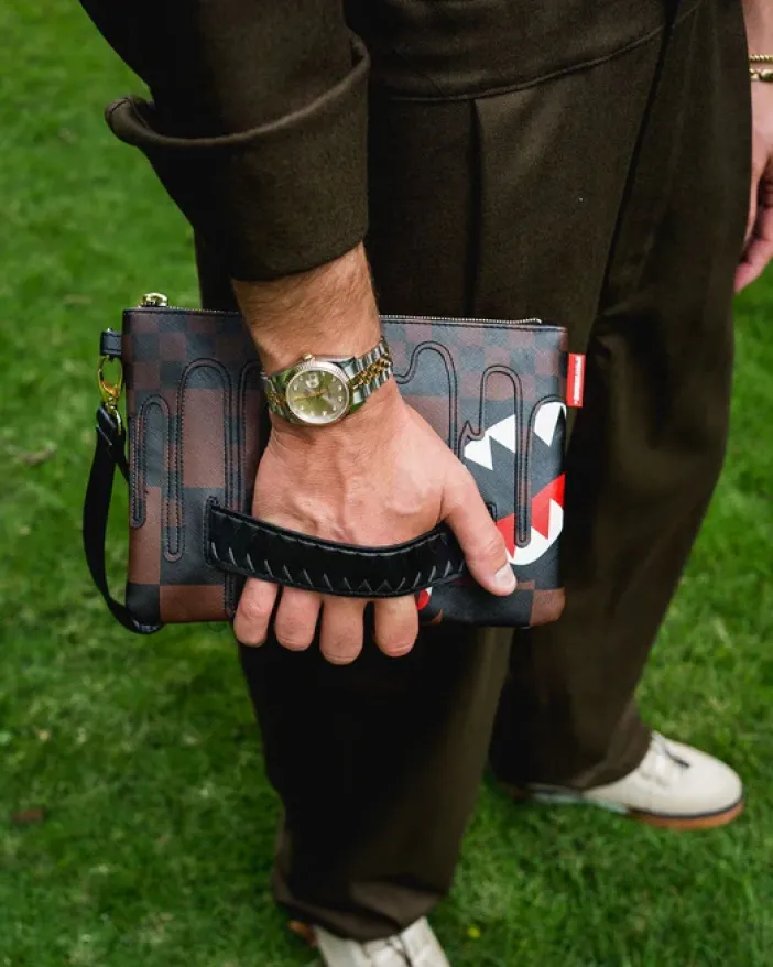 XTC SHARKS IN PARIS CROSSOVER CLUTCH>SPRAYGROUND Clearance