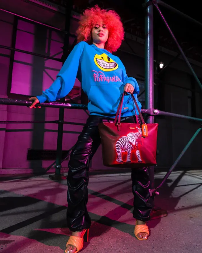 ZEBRA ELEPHANT RON ENGLISH COLLAB TOTE>SPRAYGROUND Sale
