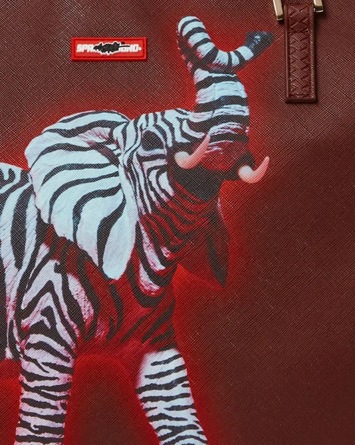 ZEBRA ELEPHANT RON ENGLISH COLLAB TOTE>SPRAYGROUND Sale